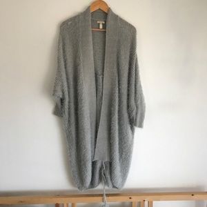 Zulu and Zephyr oversized furry gray sweater.